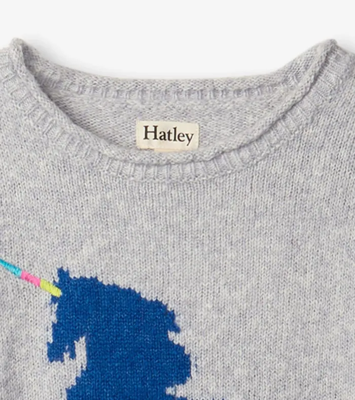Hatley Girls Unicorn Sweater Dress Girls Dresses