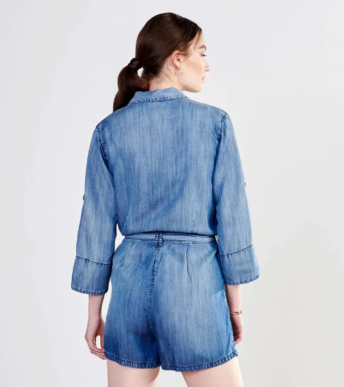 Hatley Giselle Romper 8211 Medium Blue Wash Women Dresses