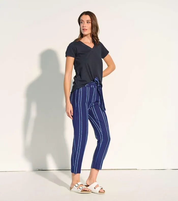 Hatley Paper Bag Pants 8211 Beach Stripes Women Bottoms