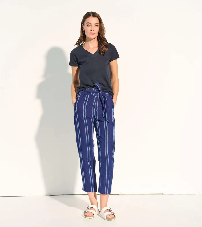 Hatley Paper Bag Pants 8211 Beach Stripes Women Bottoms