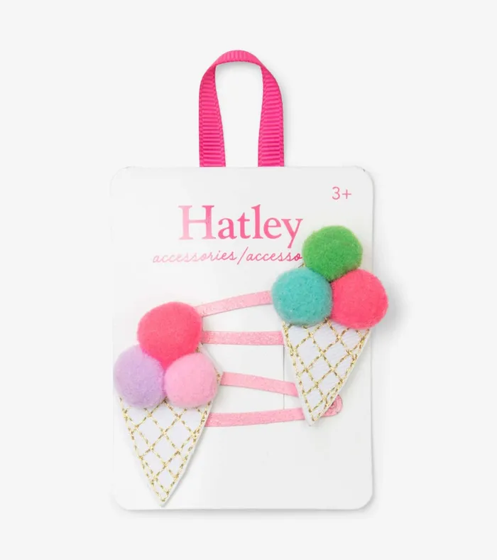 Hatley Pom Pom Cones Snap Clips Girls Accessories
