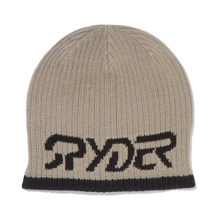 Hats Mens Spyder Logo Beanie 8211 Desert Taupe