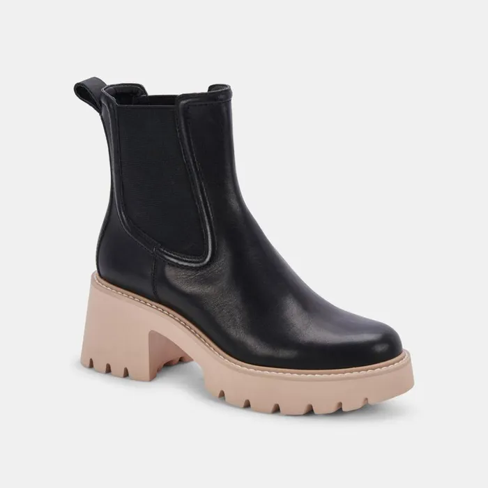 Hawk H2O Booties Black Leather Black Leather H2o Women Dolce Vita Boots and Booties