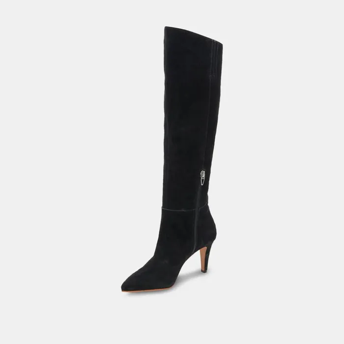 Haze Boots Onyx Suede Women Dolce Vita Boots and Booties