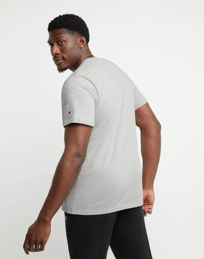 Heritage ShortSleeve TShirt C Logo Oxford Grey Men Champion TShirts and Tops