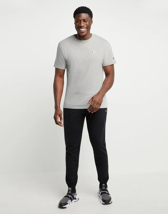 Heritage ShortSleeve TShirt C Logo Oxford Grey Men Champion TShirts and Tops