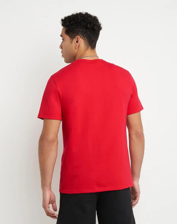 Heritage ShortSleeve TShirt C Logo Team Red Scarlet Men Champion TShirts and Tops