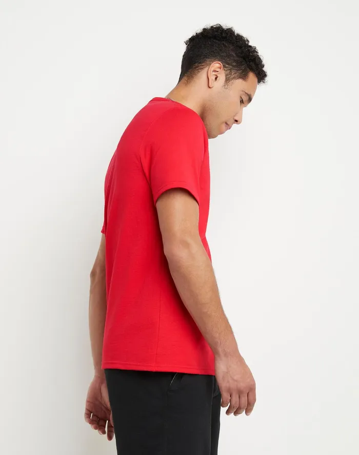 Heritage ShortSleeve TShirt C Logo Team Red Scarlet Men Champion TShirts and Tops