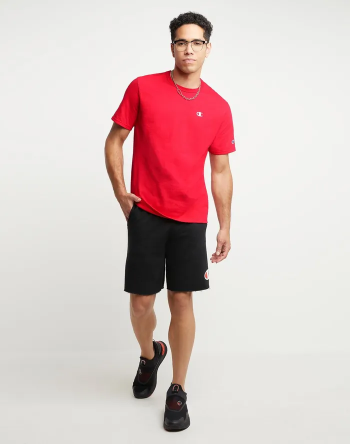 Heritage ShortSleeve TShirt C Logo Team Red Scarlet Men Champion TShirts and Tops