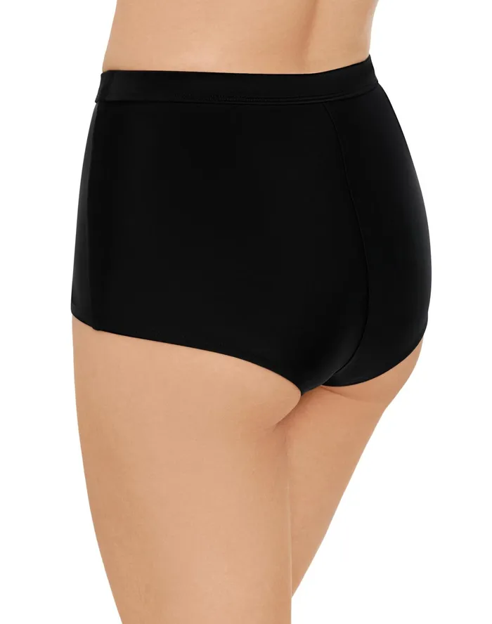 HighWaisted Boyshort Bathing Suit Bottoms C Logo Black Women Champion Swimwear