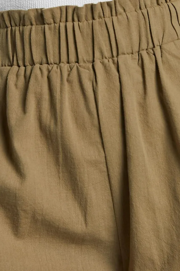 Hiromi Shorts 8211 High Waisted Linen Look ALine Shorts In Khaki Women Showpo Curve Clothes