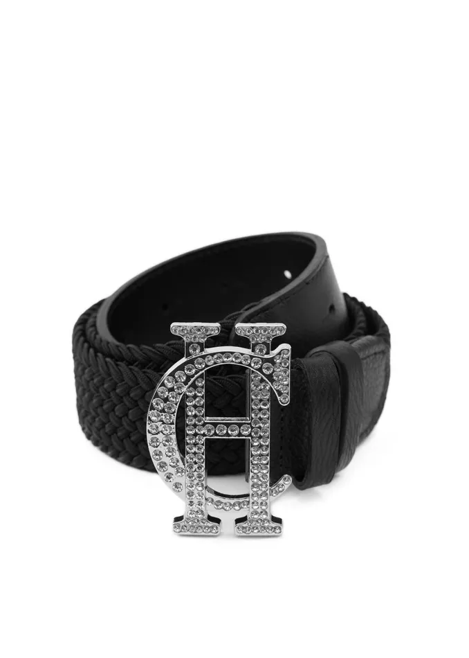 Holland Cooper Belts Women HC Heritage Belt Black Crystal Holland Cooper Belts Women HC Heritage Belt Black Crystal