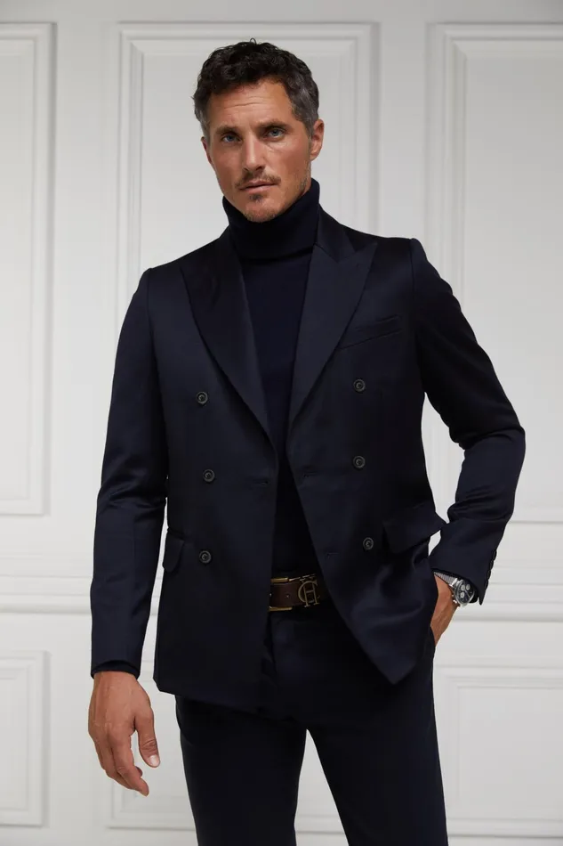 Holland Cooper Blazers Men The Double Breasted Blazer Navy Barathea Holland Cooper Blazers Men The Double Breasted Blazer Navy Barathea