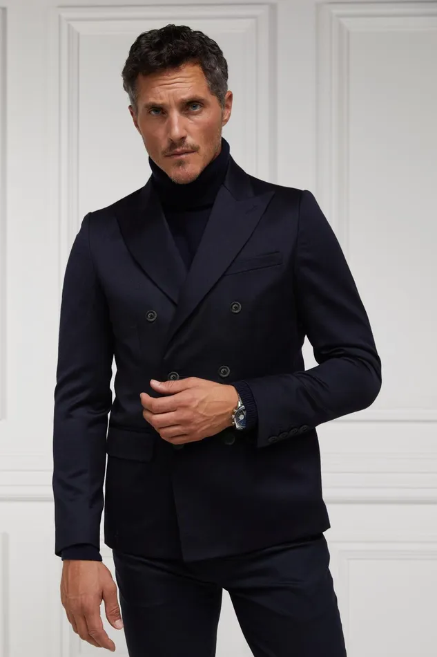 Holland Cooper Blazers Men The Double Breasted Blazer Navy Barathea Holland Cooper Blazers Men The Double Breasted Blazer Navy Barathea