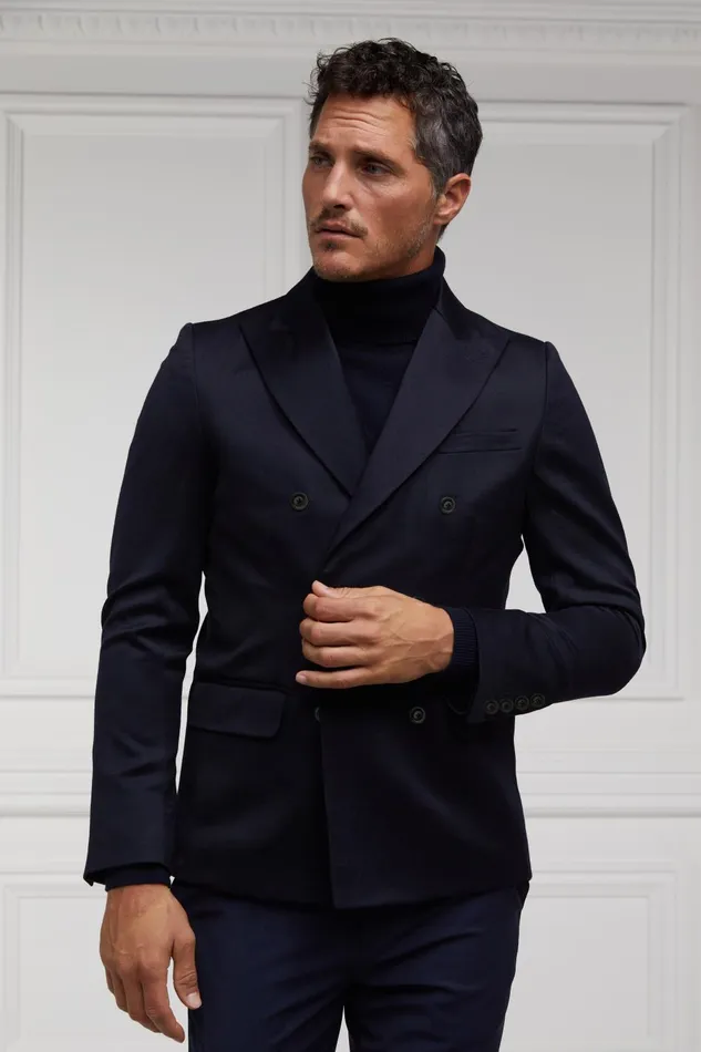 Holland Cooper Blazers Men The Double Breasted Blazer Navy Barathea Holland Cooper Blazers Men The Double Breasted Blazer Navy Barathea