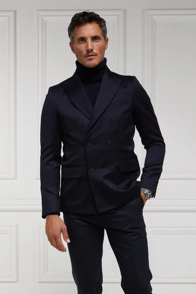 Holland Cooper Blazers Men The Double Breasted Blazer Navy Barathea Holland Cooper Blazers Men The Double Breasted Blazer Navy Barathea