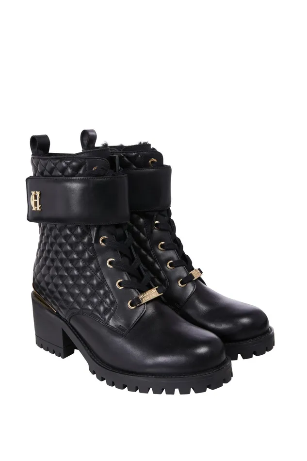 Holland Cooper Boots Women Heeled Biker Boot