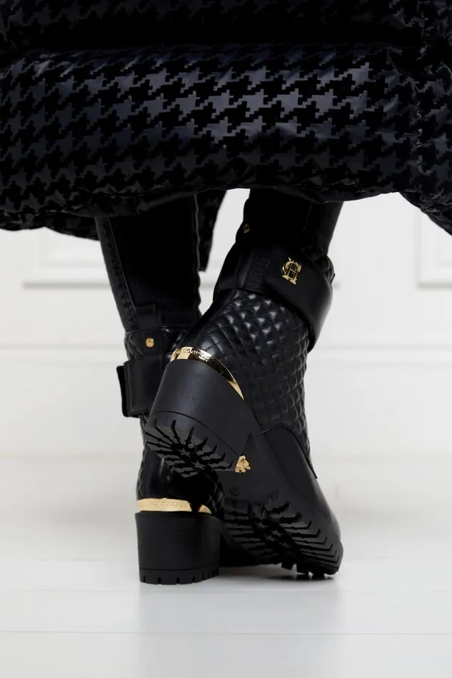 Holland Cooper Boots Women Heeled Biker Boot