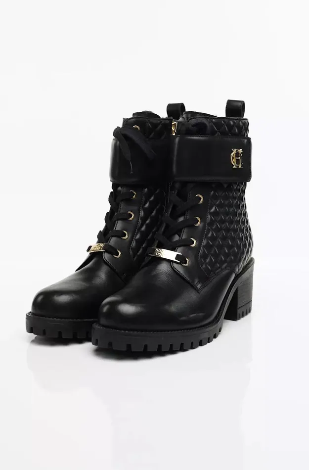 Holland Cooper Boots Women Heeled Biker Boot