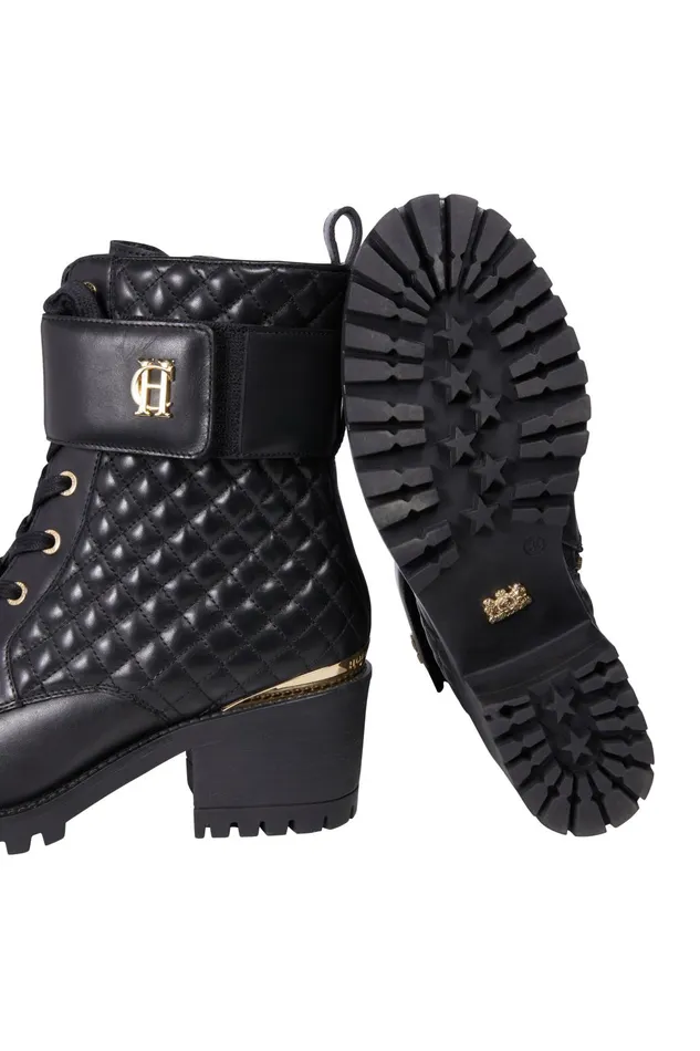 Holland Cooper Boots Women Heeled Biker Boot