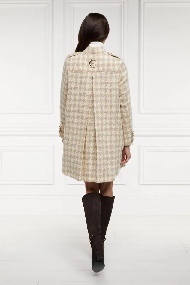 Holland Cooper Capes Women Highbury Cape Coat Camel Houndstooth