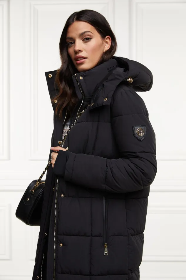 Holland Cooper Coats Women Carrington Longline Coat Black Holland Cooper Coats Women Carrington Longline Coat Black