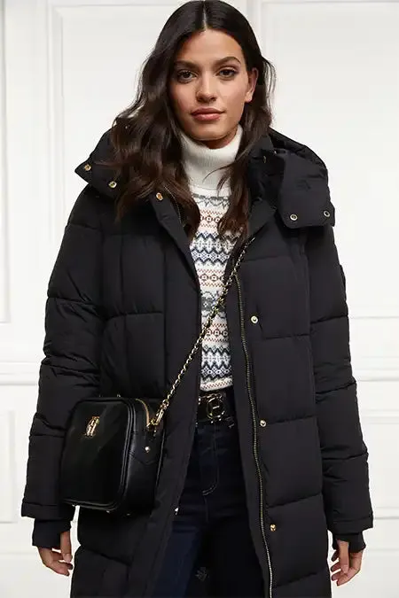 Holland Cooper Coats Women Carrington Longline Coat Black Holland Cooper Coats Women Carrington Longline Coat Black