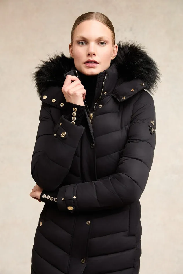 Holland Cooper Coats Women Chamonix Coat Black Holland Cooper Coats Women Chamonix Coat Black