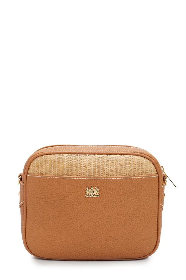 Holland Cooper Crossbody Bags Women Soho Camera Bag Tan Raffia Holland Cooper Crossbody Bags Women Soho Camera Bag Tan Raffia