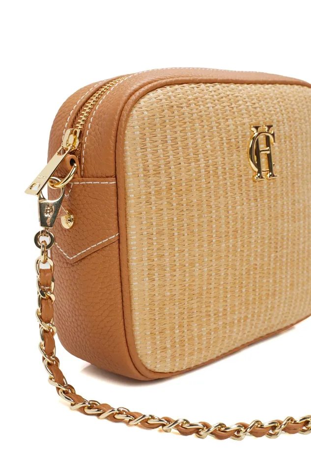 Holland Cooper Crossbody Bags Women Soho Camera Bag Tan Raffia Holland Cooper Crossbody Bags Women Soho Camera Bag Tan Raffia
