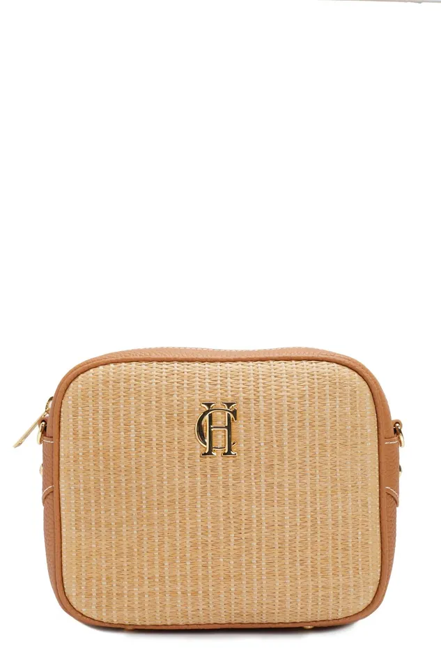 Holland Cooper Crossbody Bags Women Soho Camera Bag Tan Raffia Holland Cooper Crossbody Bags Women Soho Camera Bag Tan Raffia