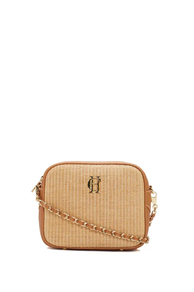 Holland Cooper Crossbody Bags Women Soho Camera Bag Tan Raffia Holland Cooper Crossbody Bags Women Soho Camera Bag Tan Raffia