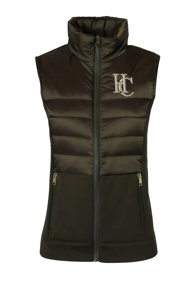 Holland Cooper Gilets Women Hybrid Gilet Khaki Holland Cooper Gilets Women Hybrid Gilet Khaki