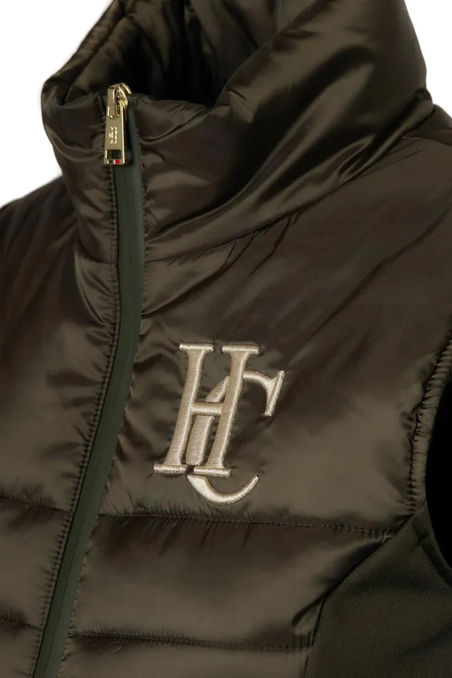 Holland Cooper Gilets Women Hybrid Gilet Khaki Holland Cooper Gilets Women Hybrid Gilet Khaki