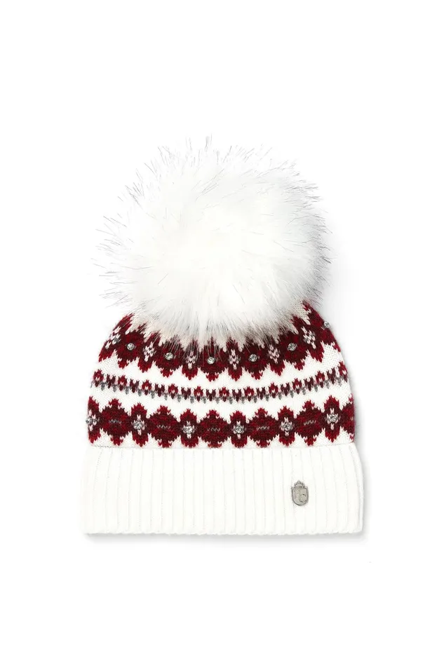 Holland Cooper Hats and Headbands Women Jennifer Fairisle Bobble Hat Natural