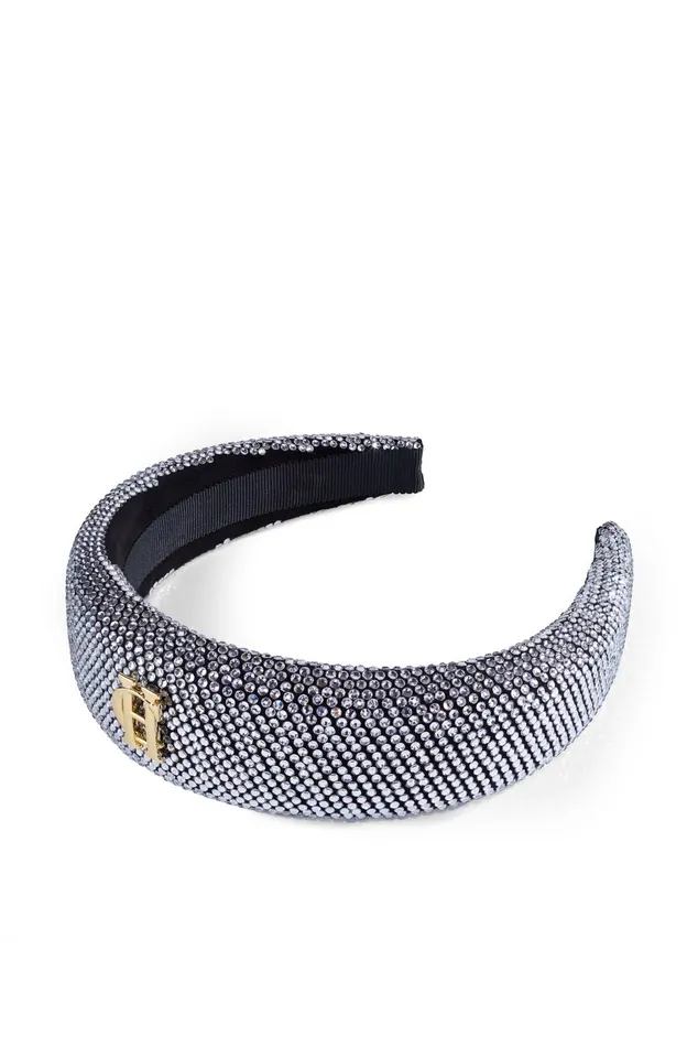 Holland Cooper Hats and Headbands Women Wide Headband Silver Crystal
