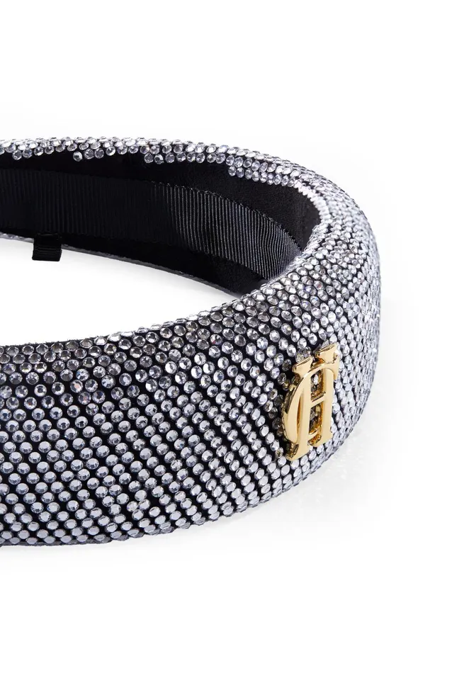 Holland Cooper Hats and Headbands Women Wide Headband Silver Crystal Holland Cooper Hats and Headbands Women Wide Headband Silver Crystal
