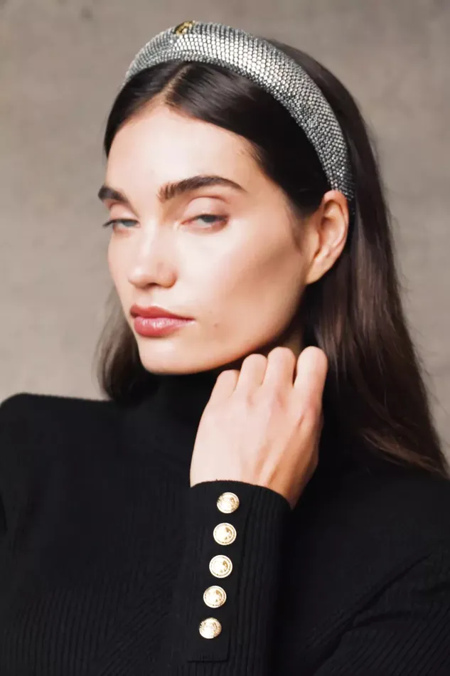 Holland Cooper Hats and Headbands Women Wide Headband Silver Crystal Holland Cooper Hats and Headbands Women Wide Headband Silver Crystal