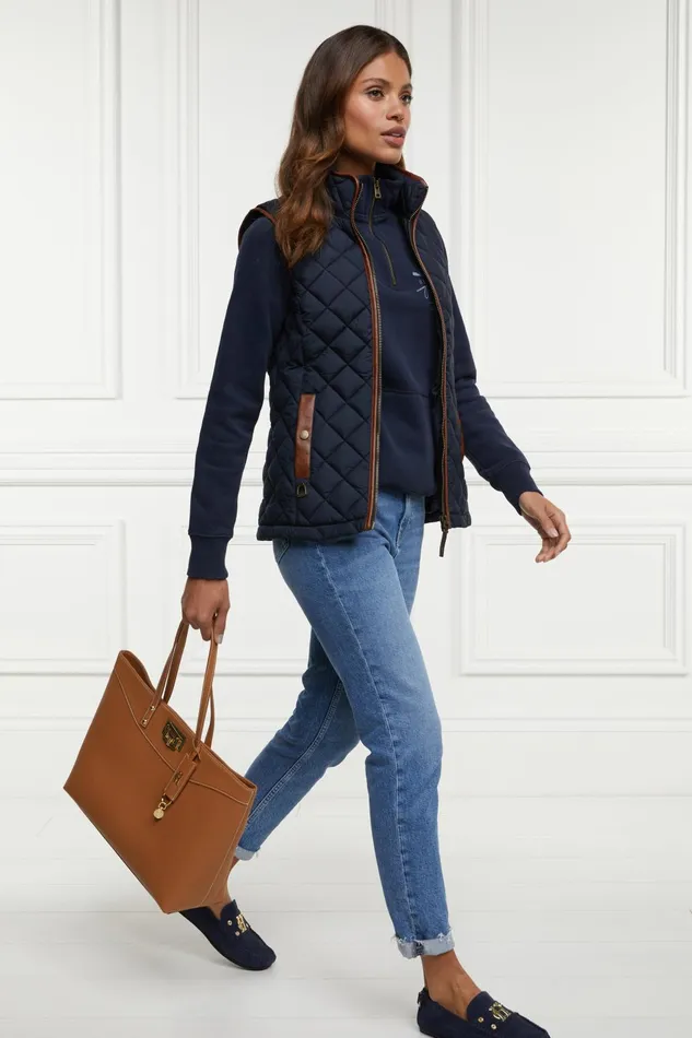 Holland Cooper Henley Women Crest Zip Henley Ink Navy Holland Cooper Henley Women Crest Zip Henley Ink Navy