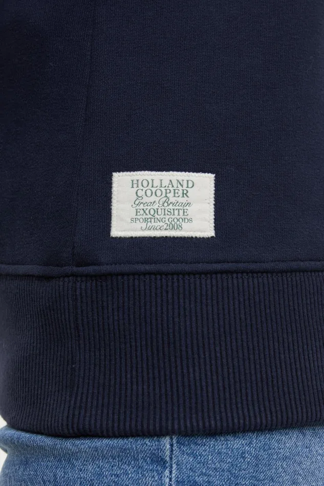 Holland Cooper Henley Women Crest Zip Henley Ink Navy Holland Cooper Henley Women Crest Zip Henley Ink Navy
