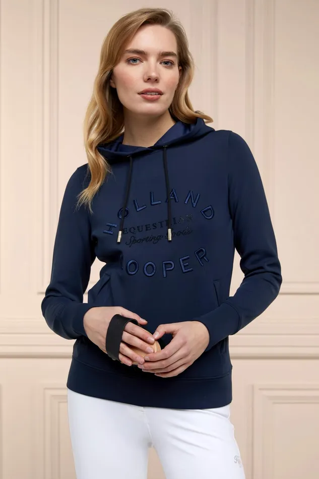 Holland Cooper Hoodies and Sweatshirts Women Crystal Hoodie Navy