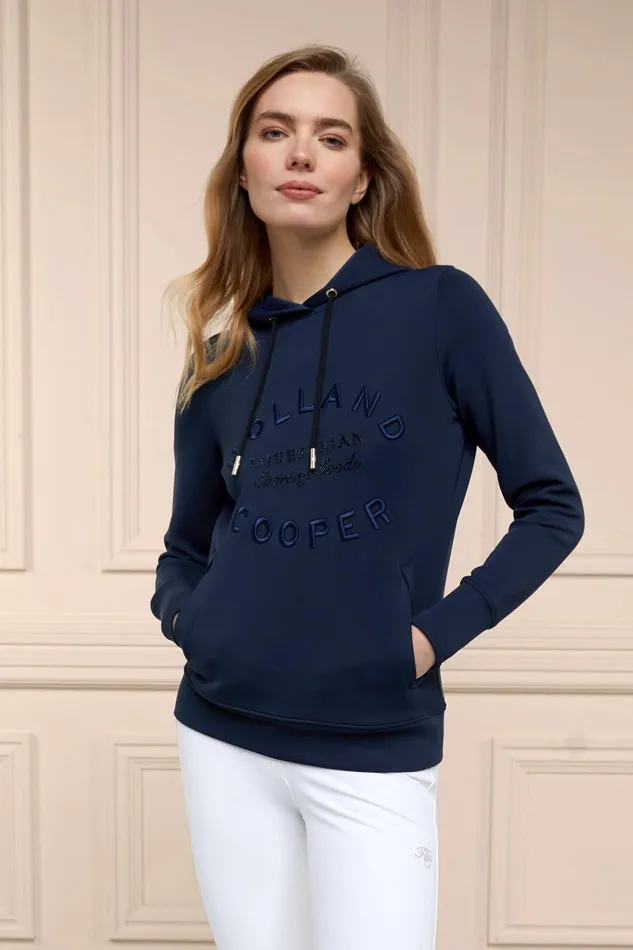 Holland Cooper Hoodies and Sweatshirts Women Crystal Hoodie Navy Holland Cooper Hoodies and Sweatshirts Women Crystal Hoodie Navy