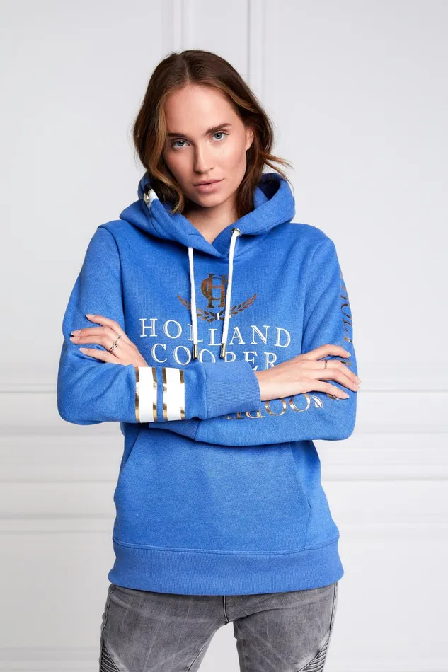 Holland Cooper Hoodies Women HC Heritage Hoodie Cobalt