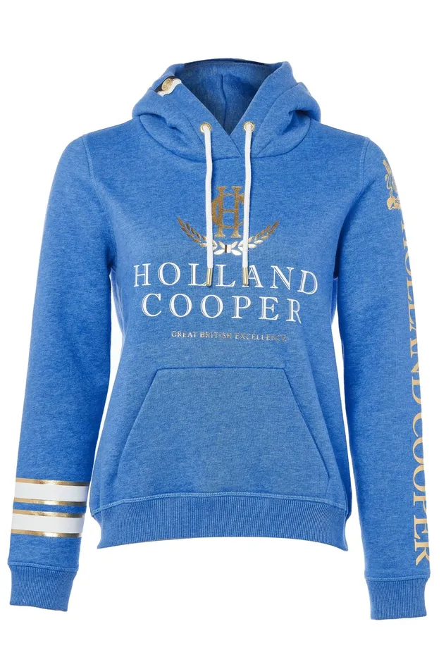 Holland Cooper Hoodies Women HC Heritage Hoodie Cobalt