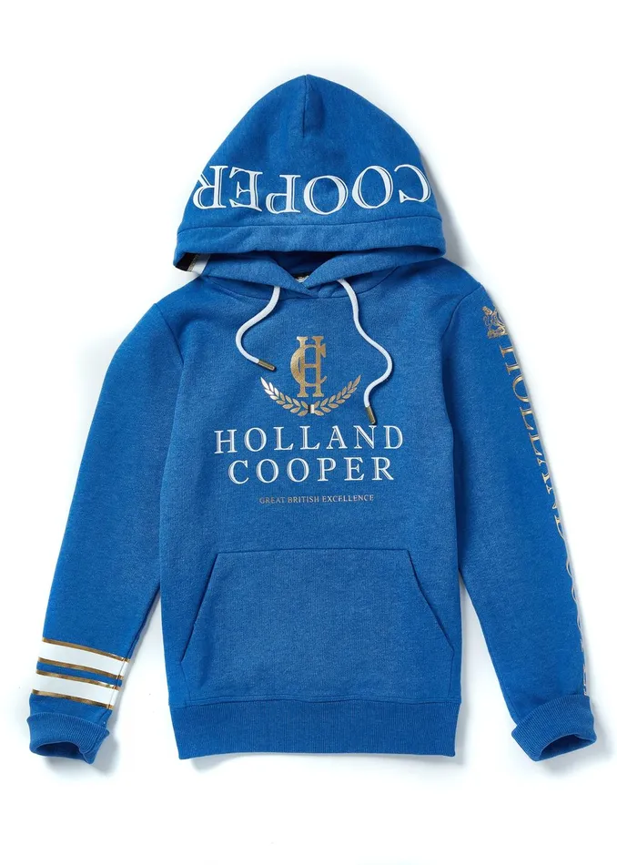 Holland Cooper Hoodies Women HC Heritage Hoodie Cobalt