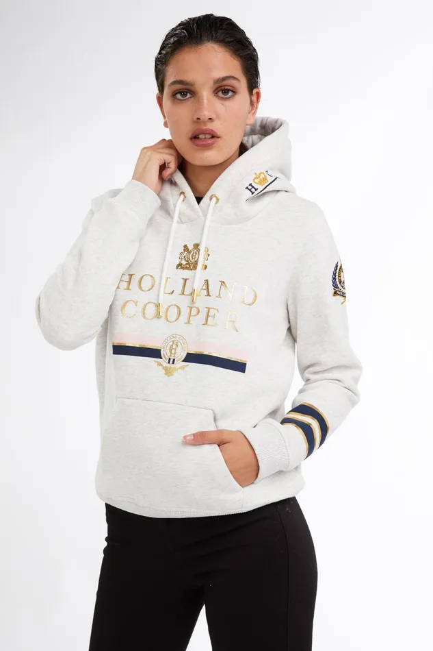 Holland Cooper Hoodies Women HC Heritage Hoodie Grey