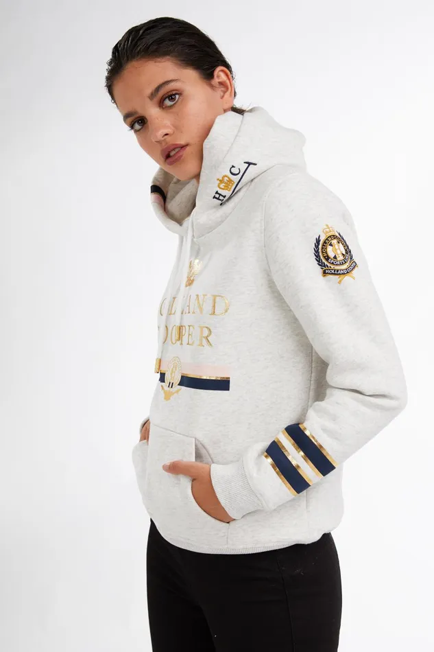 Holland Cooper Hoodies Women HC Heritage Hoodie Grey