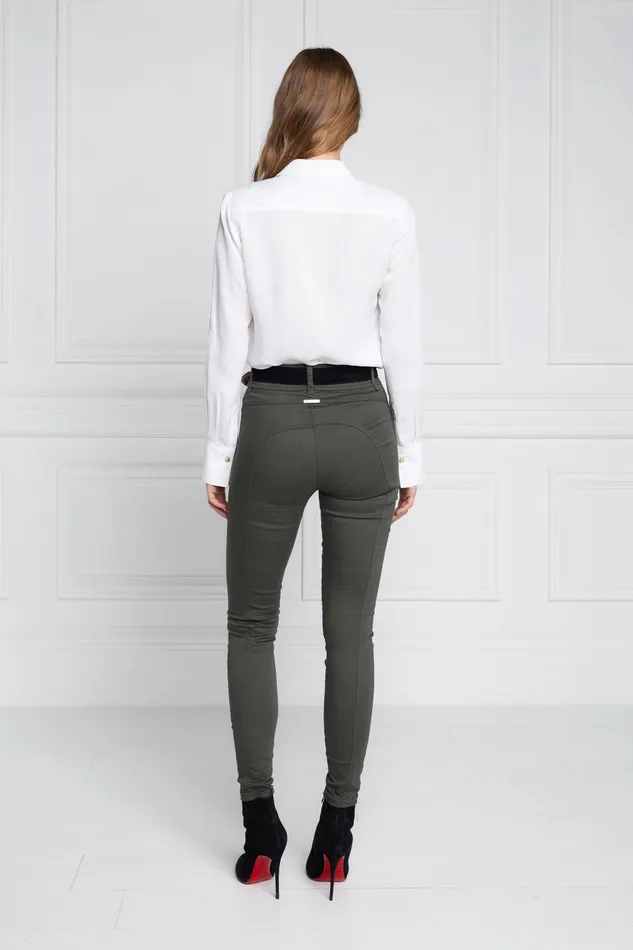 Holland Cooper Jeans Women Biker Jean Hunter Green Holland Cooper Jeans Women Biker Jean Hunter Green