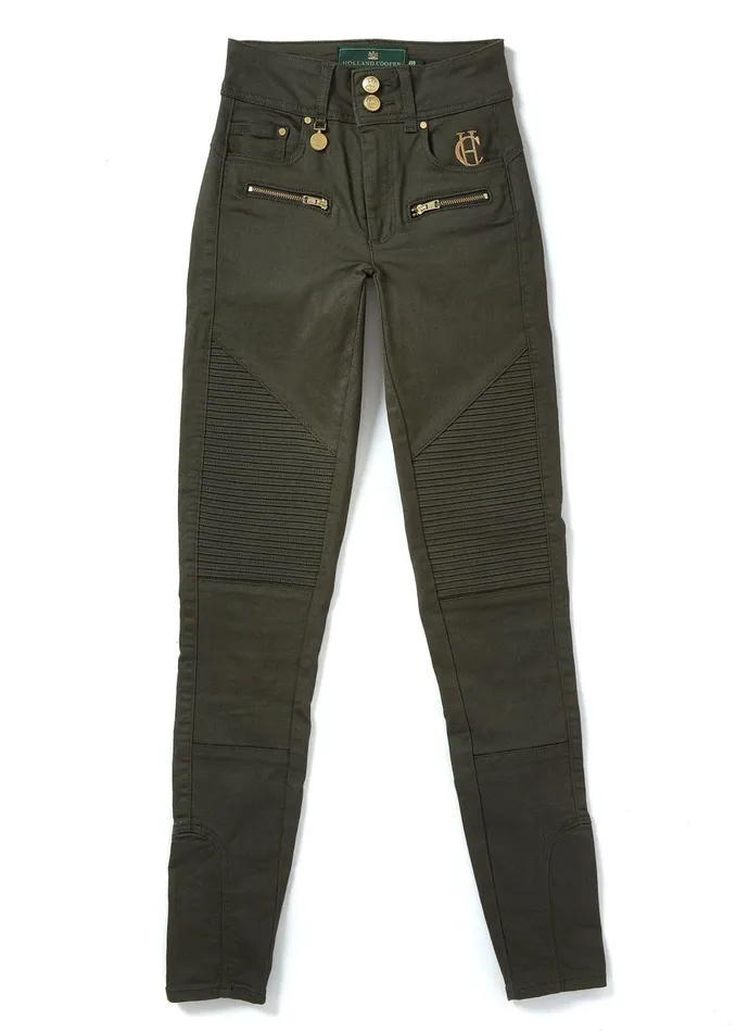 Holland Cooper Jeans Women Biker Jean Hunter Green Holland Cooper Jeans Women Biker Jean Hunter Green