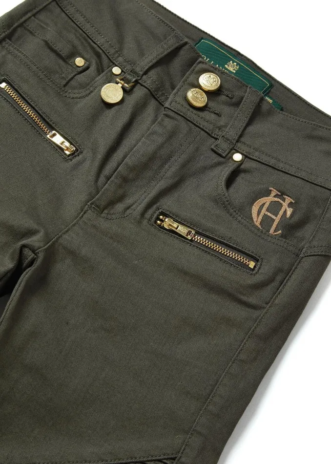 Holland Cooper Jeans Women Biker Jean Hunter Green Holland Cooper Jeans Women Biker Jean Hunter Green